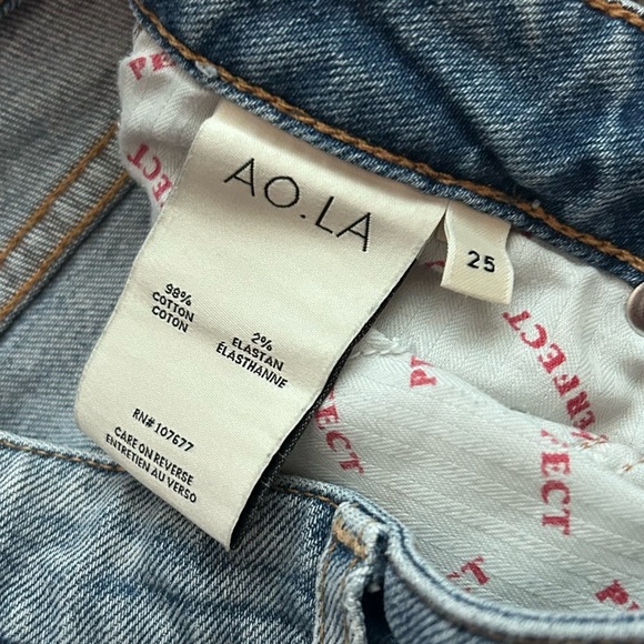 Alice + Olivia Perfect Cropped Kick Flare Jeans in Nothing to Lose Sz 25 - Picture 9 of 10